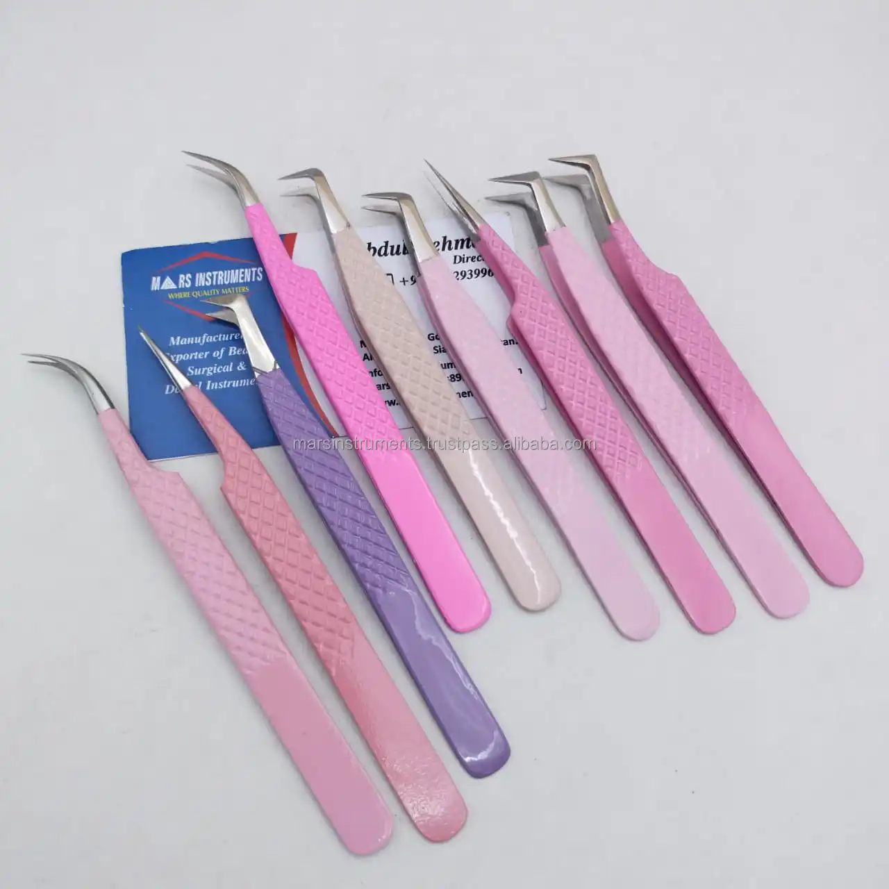 Best Fiber Tips Professional Solid Eyelash Extension Tweezers For Make