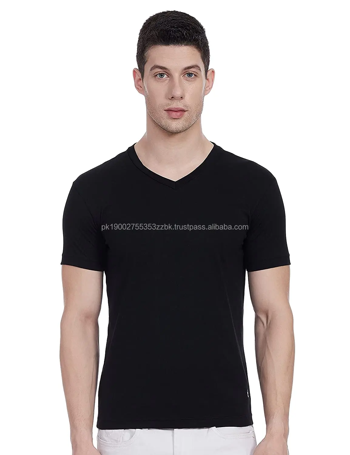 T Shirts Men New Style V Neck Men's Cotton T-shirt Custom Logo Wholesale  Blank Black Color Shirts For Men - Buy Custom T Shirts Your Own Brand  Custom Streetwear T-shirts Custom T