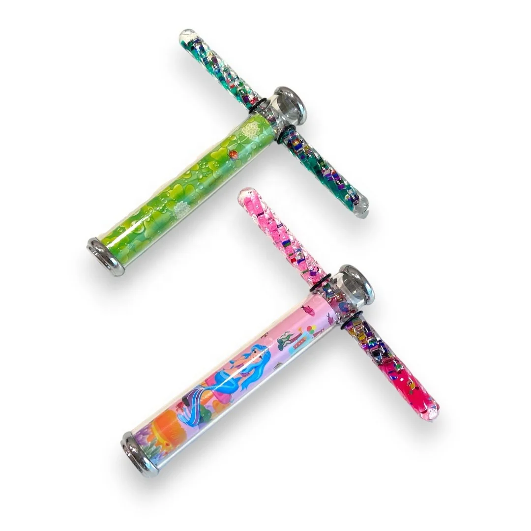 Красочный калейдоскоп сенсорный жидкий движение блестящая палочка