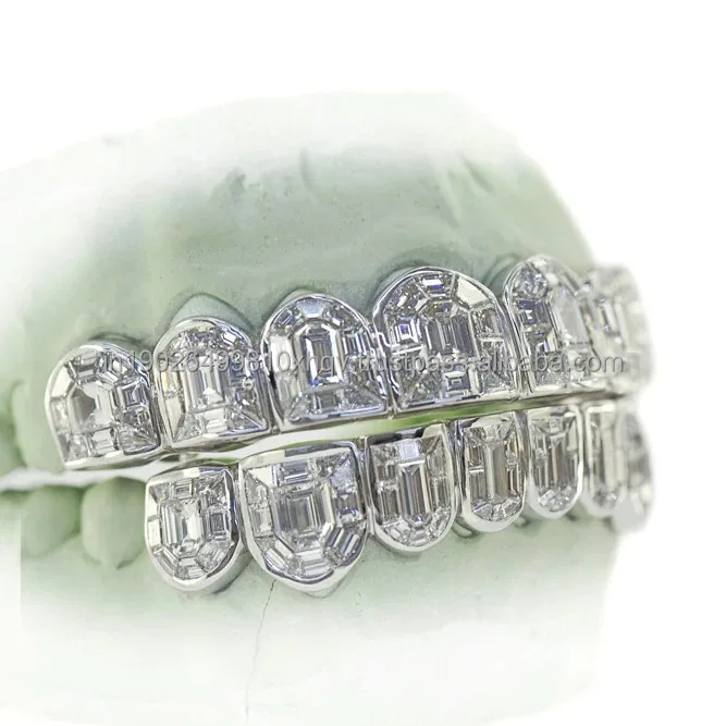 Embreld 10k Solid Gold Teeth Grill Diamond Moissanite Grillz Provence ...