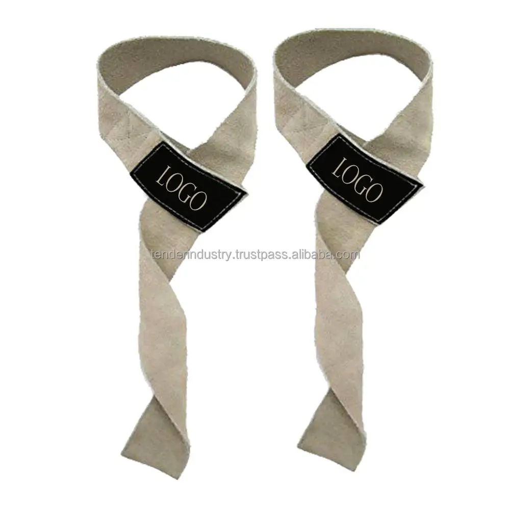 Cowhide Leather Weightlifting Straps Gym Straps For Powerlifting Wrist