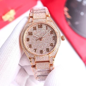 New High-end Diamond-set Moissanite Women's Mechanical Watch Stainless Steel Fashionable Waterproof Automatic Luxury Brand Watch