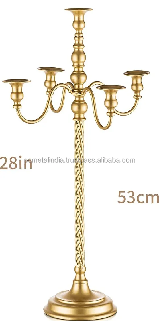 Floor Candle Holders Taper Candlestick For Candle/flower White Metal