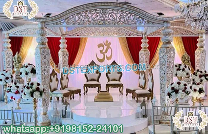 South Indian Wedding Golden Mangalam Mandapam Elegant Event Wedding Frp ...