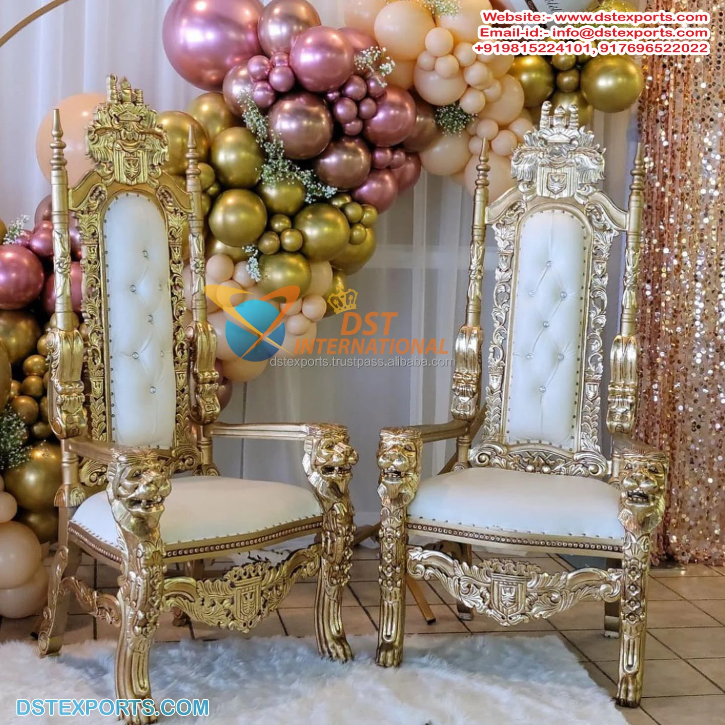 Magnificent Wedding Bride Groom Throne Sofa Set Creative Wedding Stage