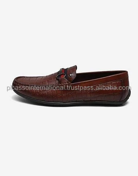 Exclusive Range of Top Quality Men's Unique Design Custom Logo Factory Made High Quality Genuine Leather Loafers Shoes