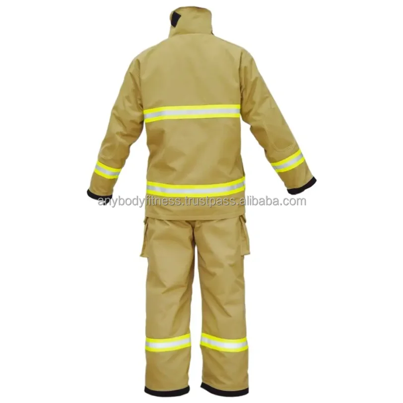 Fire Fighting Suit For Fireman Pants Coat Red Set Pvc Layer Antihigh