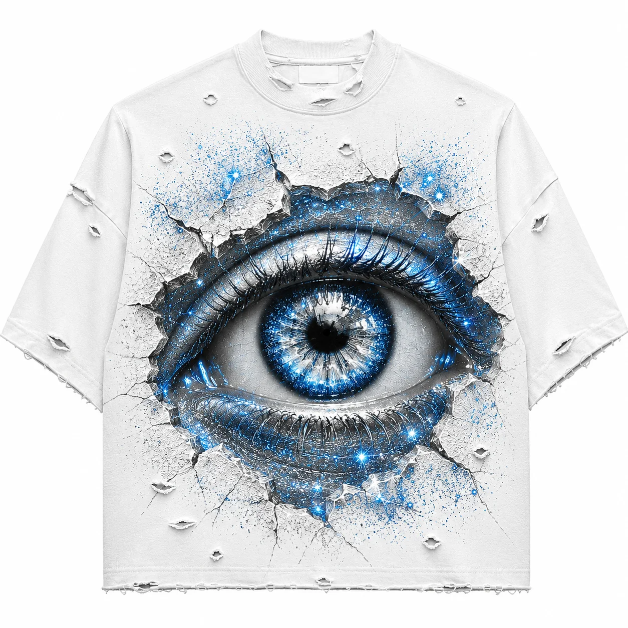 Glory Custom Oversized Distressed Crop T Shirt 100% Cotton Soft Breathable Fabric New Trendy Boxy Fit Graphic T Shirt For Unisex
