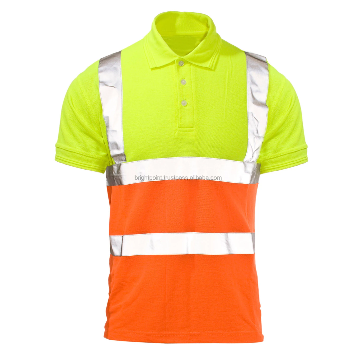 Long Sleeve Hi Vis Work Polo Shirts Men Full Road Safety Uniforms High ...