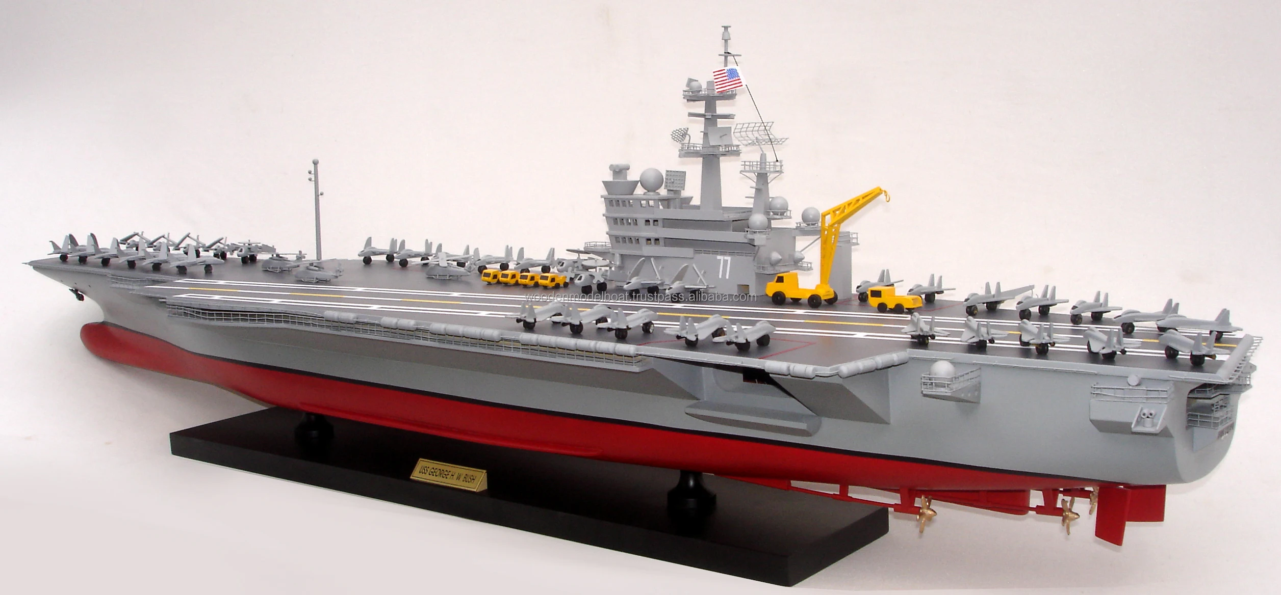 Aircraft Carrier Uss George H.w. Bush Cvn-77 - Wooden Display Model For ...