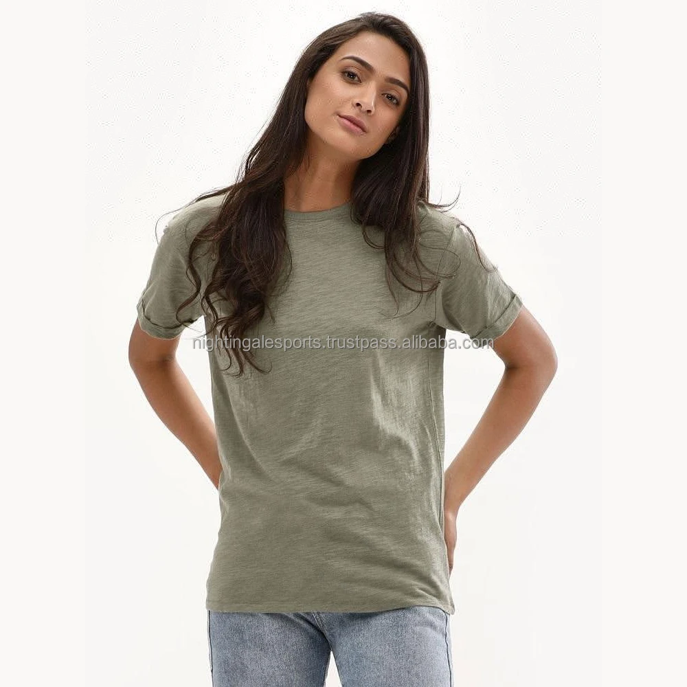 Custom Logo Women Short Sleeve Drop Shoulder Printing Heavy Weight