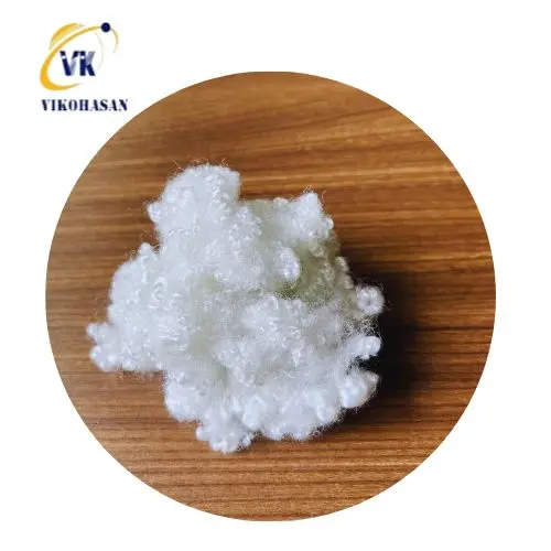 High Quality Recycled Polyester Staple Fiber 7D64mm HCS 15D64mm HCS Abrasion-Resistant Heat-Resistant Hollow Conjugated Fiber