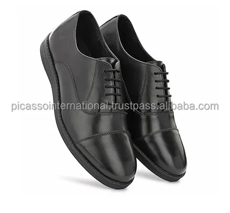 Superior Quality Men's Smart Casual Office Party Wear Top Grain Cow Hide Genuine Leather Shoes from Indian Manufacturer