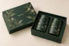 Verde bosque profundo, arte de hojas de té de salvia, oro antiguo