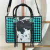 Black & Turquoise Checkered
