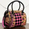 Pink & Black Checkered