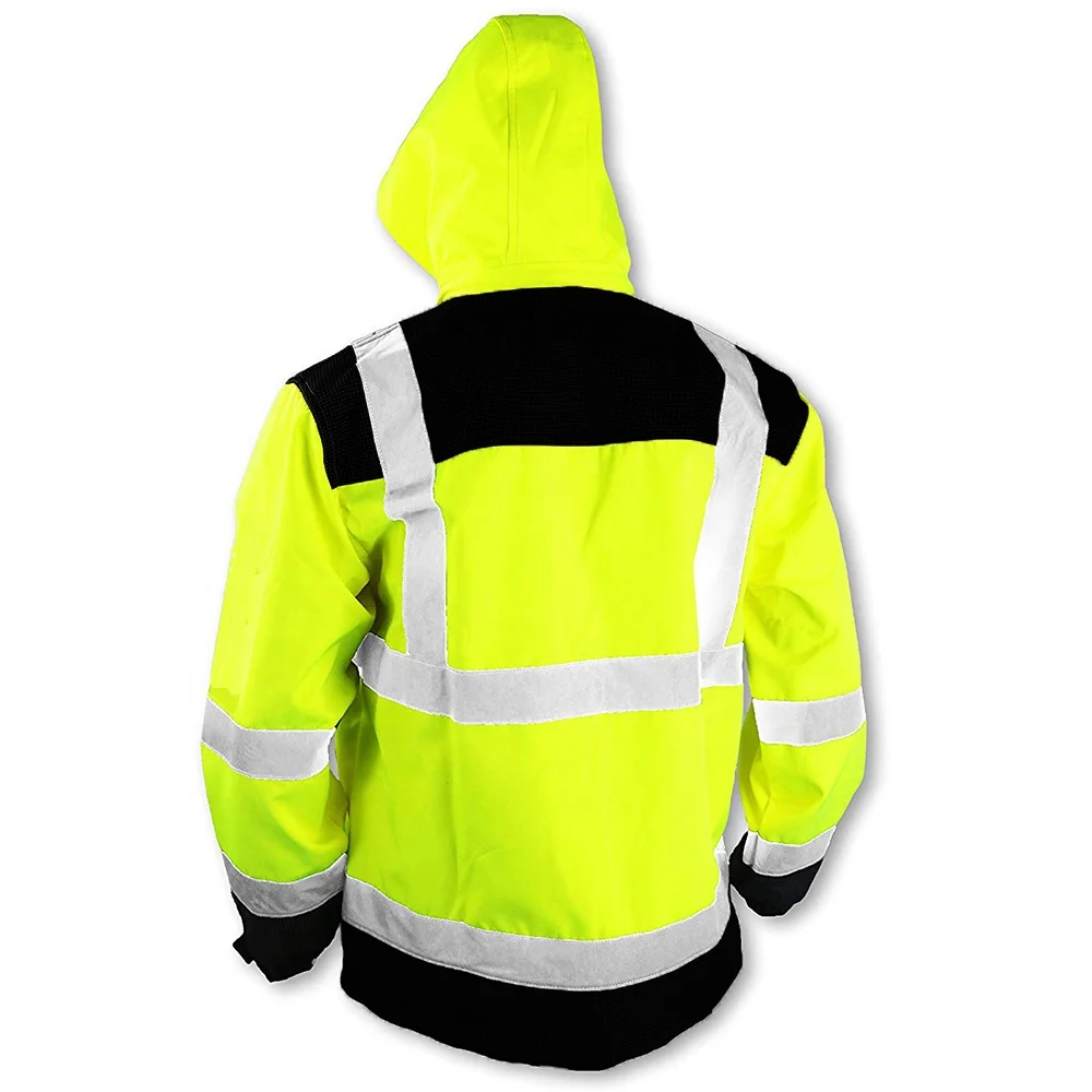 Waterproof Lightweight SoftShell Reflective Hi Vis Construction Safety Jacket for Men