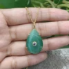 1.Ojo de Gato Verde Aqua y Amatista Púrpura CZ