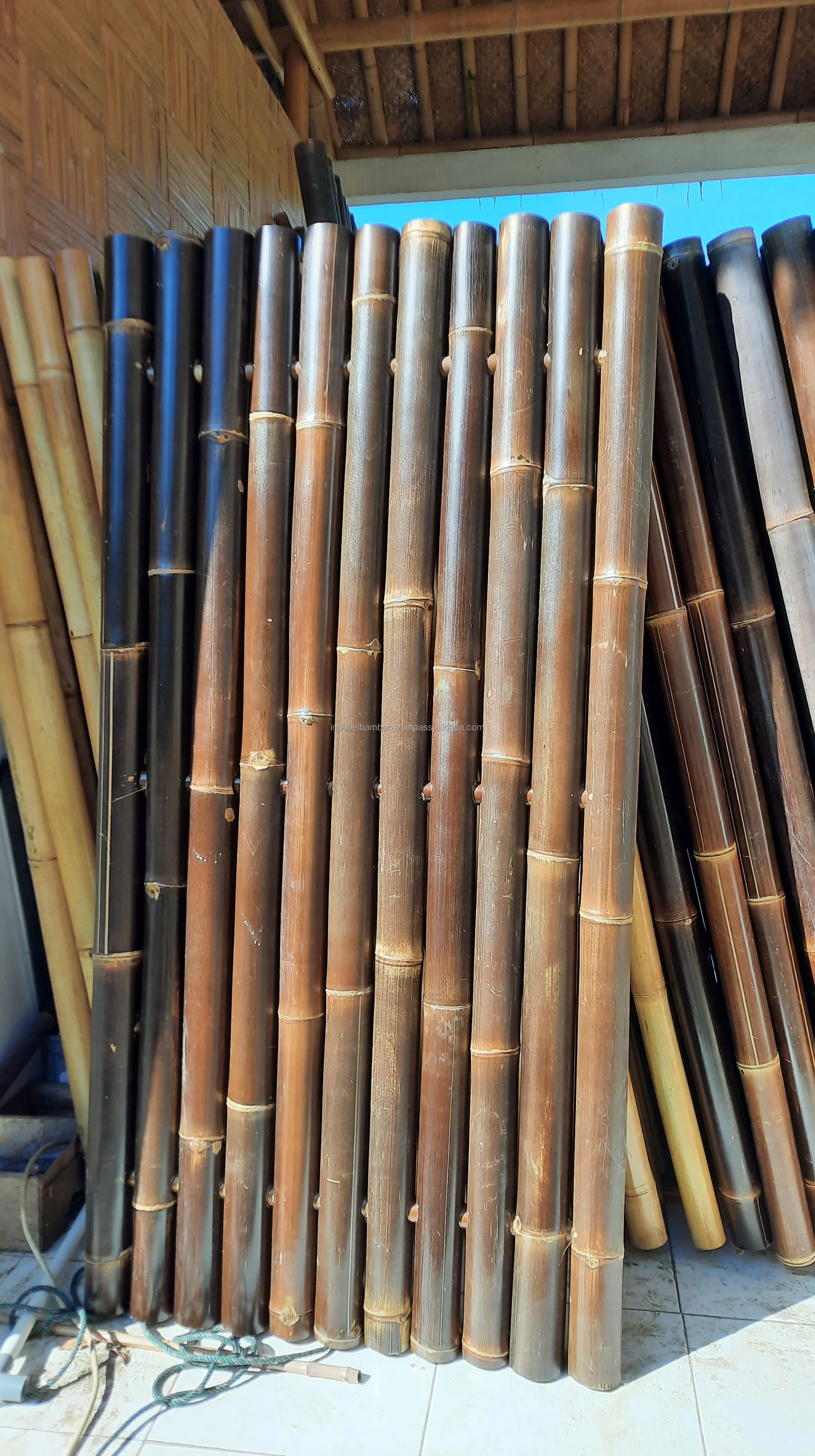 200x100cm Black Bamboo Fence Full Round High Quality Buy Bamboo Fence