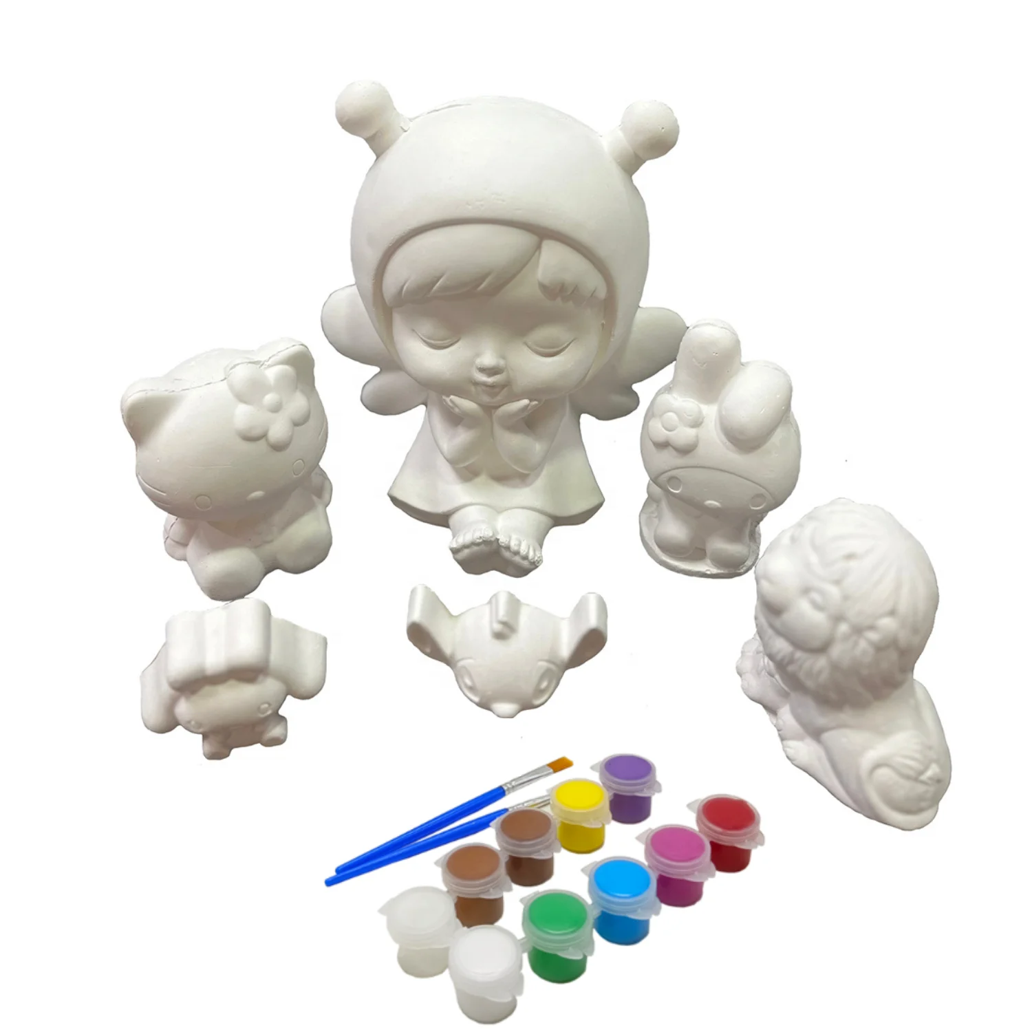 Children Diy Coloring Plaster Doll White Embryo Wholesale Ceramic