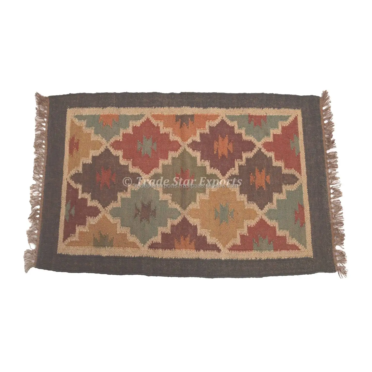 Details about   Kilim Rug Indian Jute Wool Hand Knotted 2x3' ft Kilim Area Rug Floor Carpet Sham 
