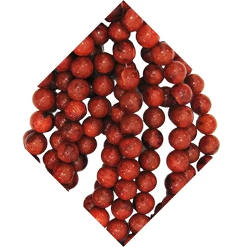 Natural Apple Coral comopressed Round Beads Red sponge coral round beads