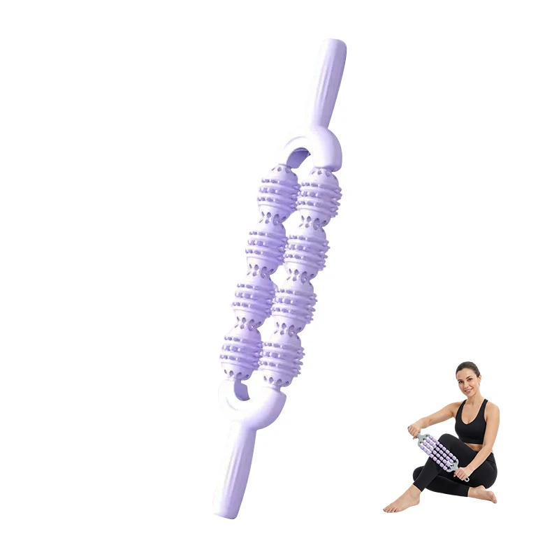 ABS Handheld Muscle Relaxer Massage Ball Yoga Wolf Tooth Roller Leg Calf product detail 1