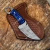 Damascus Steel & Blue Wood
