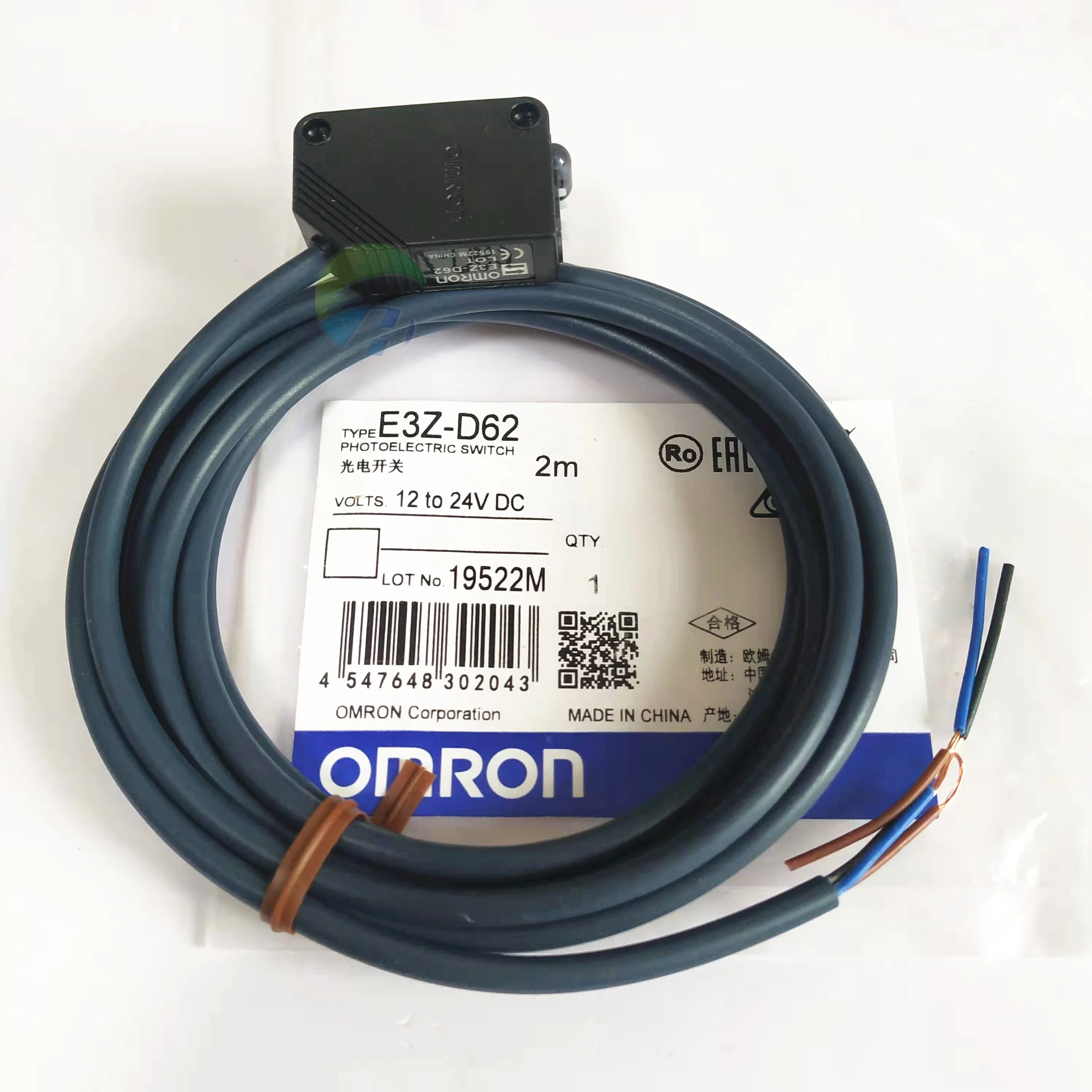 Original Omron Cylindrical Diameter Sensor E3Z-D62 for Printer