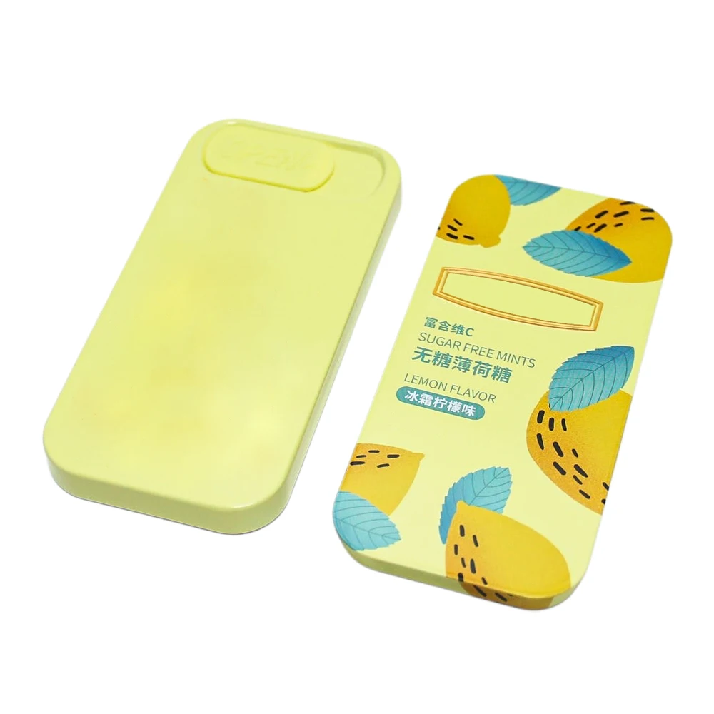 Factory New Design High Quality Child Resistant Tin Cans Custom Candy Mint Chewing Gum Tin Cans Sliding Tin Box