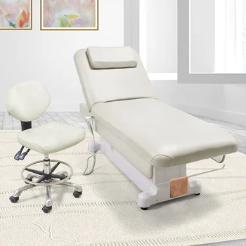 Yimmi Dermatology Medical Salon Bed Electric Cosmetic Facial Care Spa Massage Table Home/Office Soft Chair Electric Beauty Bed
