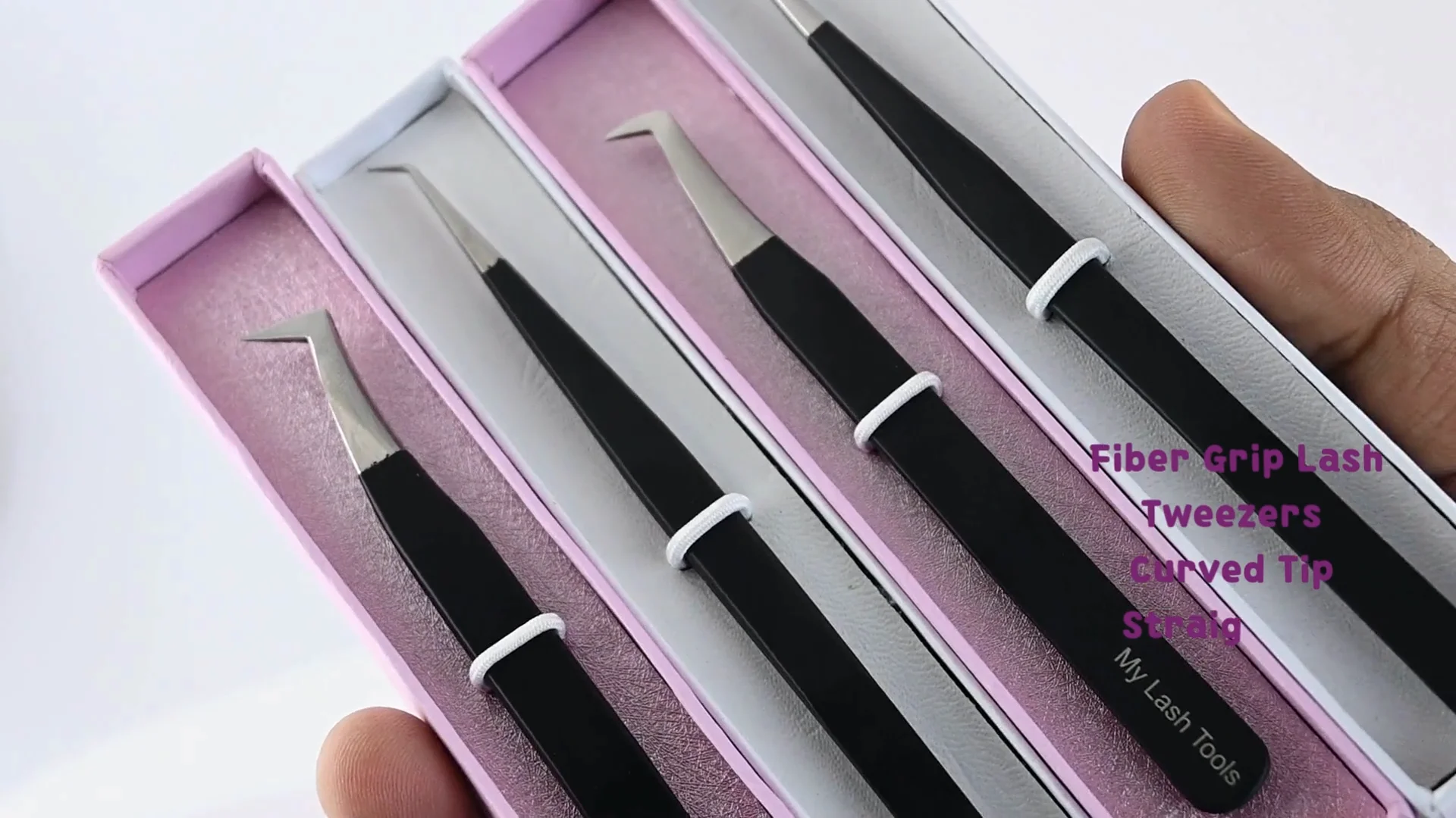 Unique Design Fiber Tip Lash Tweezers For Eyelash Extensions Lash