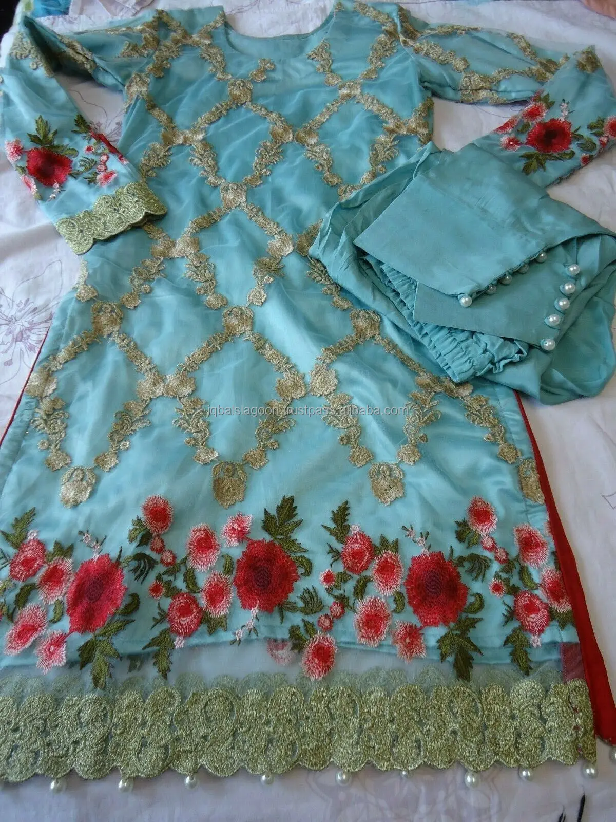 Sky Blue Nice Color New Pakistani Dress Hot Selling 21 Model Lawn Suit Very Beautiful Bright Good Looking Buy Pakistani Trouser Suits Pakistani Suits In India In Hyderabad Pakistani Stitched Lawn Suits Product