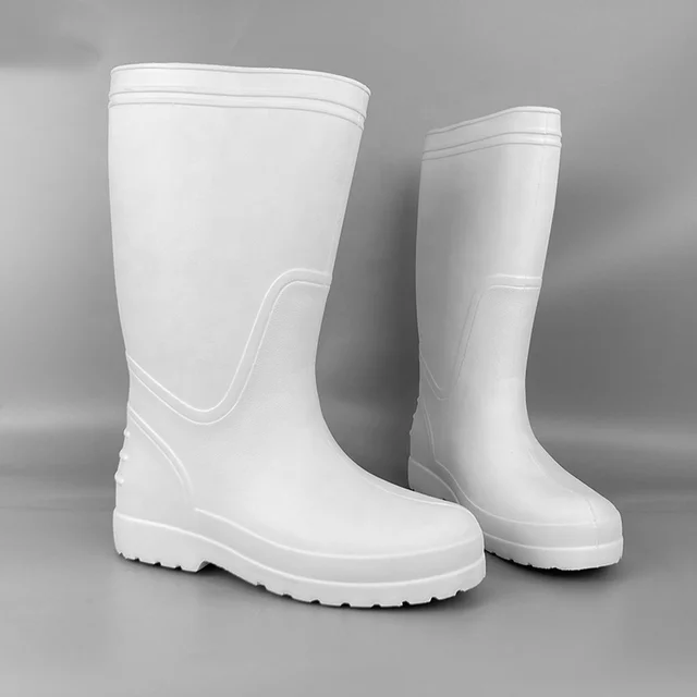 New Fashion Work Shoes Botas De Lluvia Milk Industry Pharmacy Fishing Non-slip Oil Resistant Knee High White EVA Water Boots