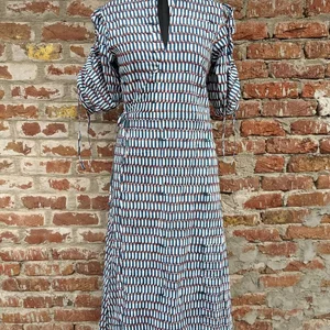 Hand Block Printed Summer Dress Cotton Dress Floral Print Handmade Ethnic Trendy Casual Long Maxi Gown Gift For Her