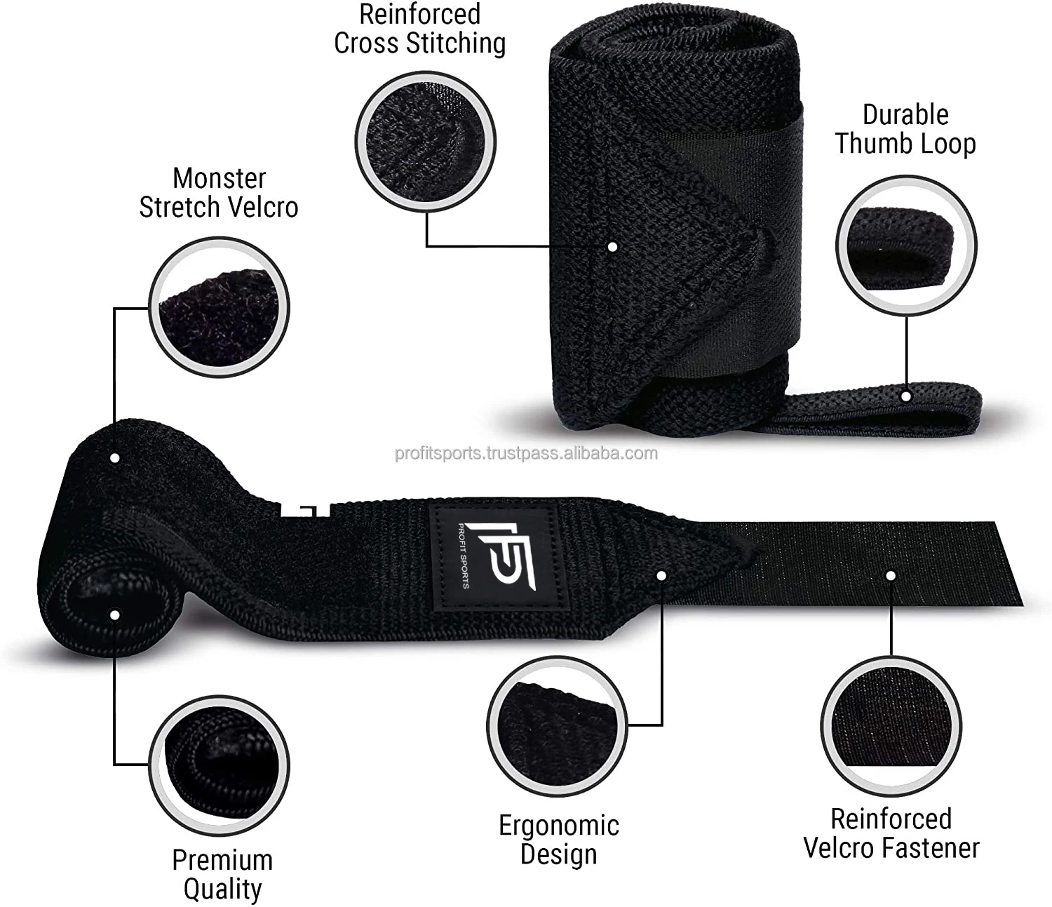 Custom Fitness Weightlifting Wrist Wraps Army Green Multicolor