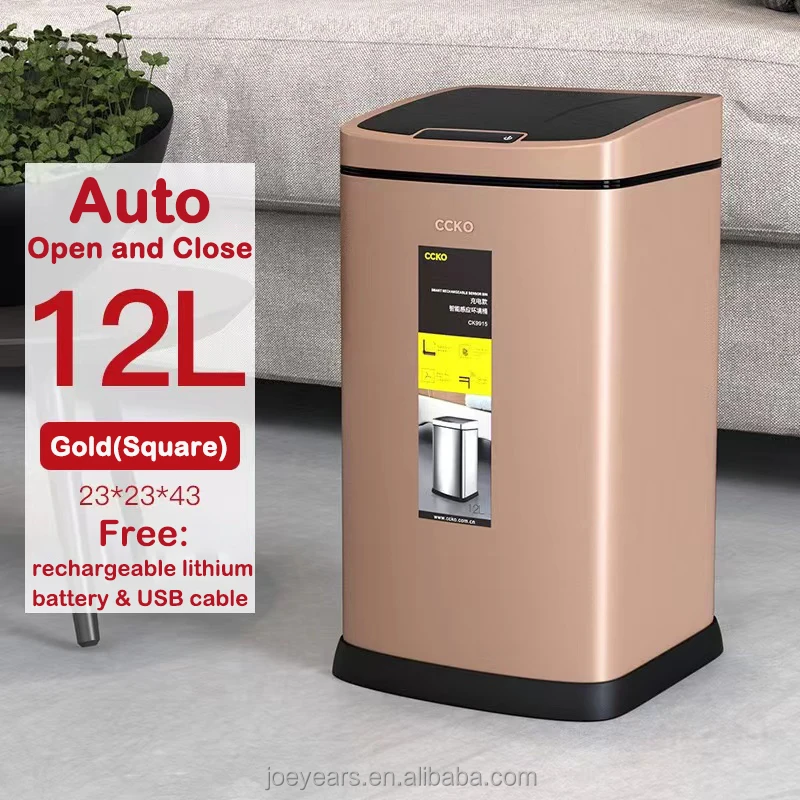 Ck9915 Smart Stainless Steel Trash Can 360 Touch Sensing Waterproof