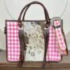 White & Pink Checkered