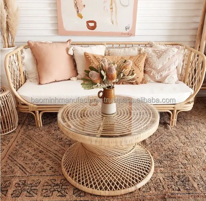 Luxury High Quality Rattan Cane Sofa Arizona Natural Rattan Multiple