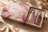 pale rose, plum and warm stone