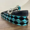 Black with Turquoise Checkerec