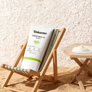 Organic Natural Sunscreen Cream Vegan Herb-Infused Oil-Free Brightening Ingredients for Dark Skin