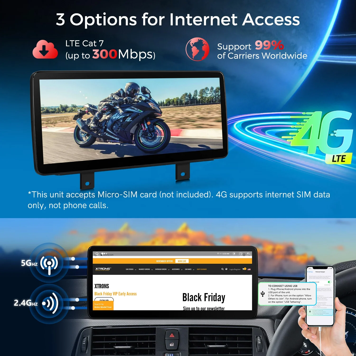 XTRONS 12.3 Inch Android 13 64G Car Stereo for BMW F30 F31 F32 F33 F34 F35 F36 Navigation GPS Carplay Screen Android Auto Radio