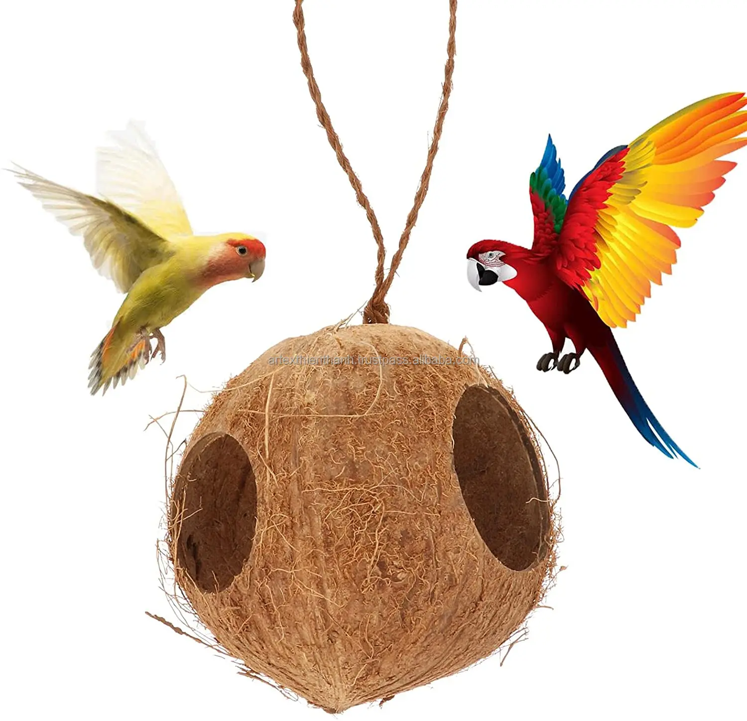 Coconut Hut Hamster House Bed For Gerbils Mice Small Animal Cage Hamster Hideout Coconut Nest