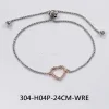 Rhodium + Rose Gold Heart