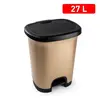 Gold Bucket with Black Lid
