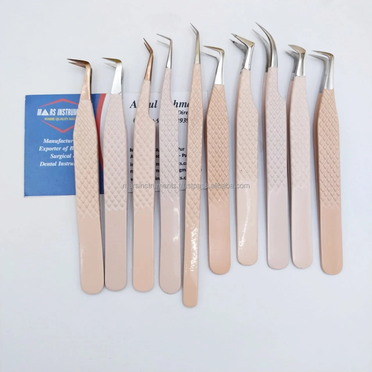 Best Fiber Tips Professional Solid Eyelash Extension Tweezers For Make