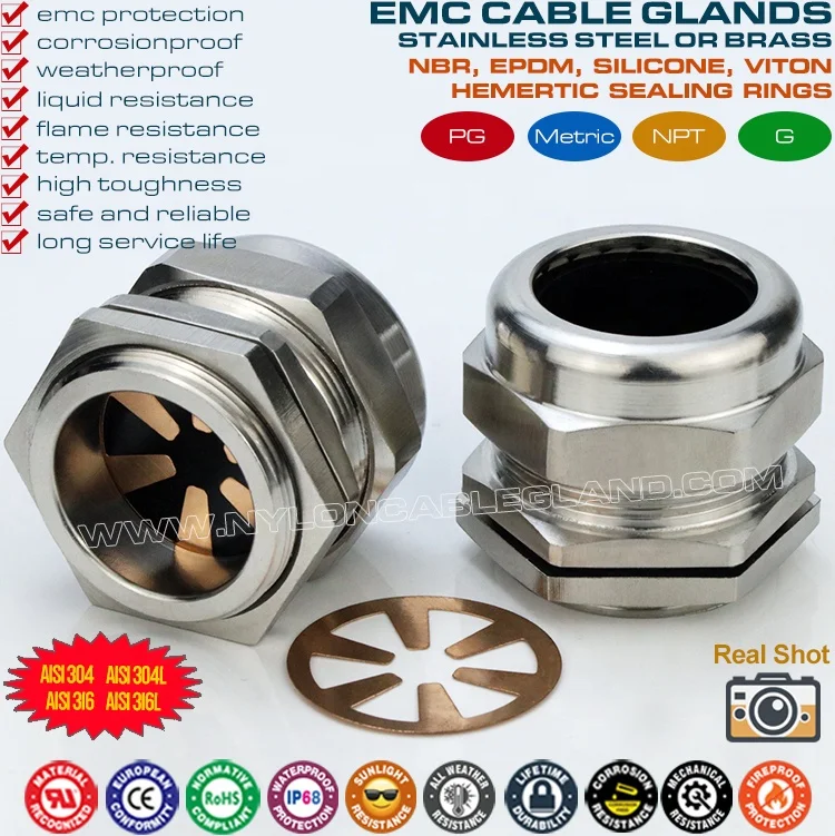 304,316,304l,316l Ss Stainless Steel Ip68 Shielding Cable Glands Cord