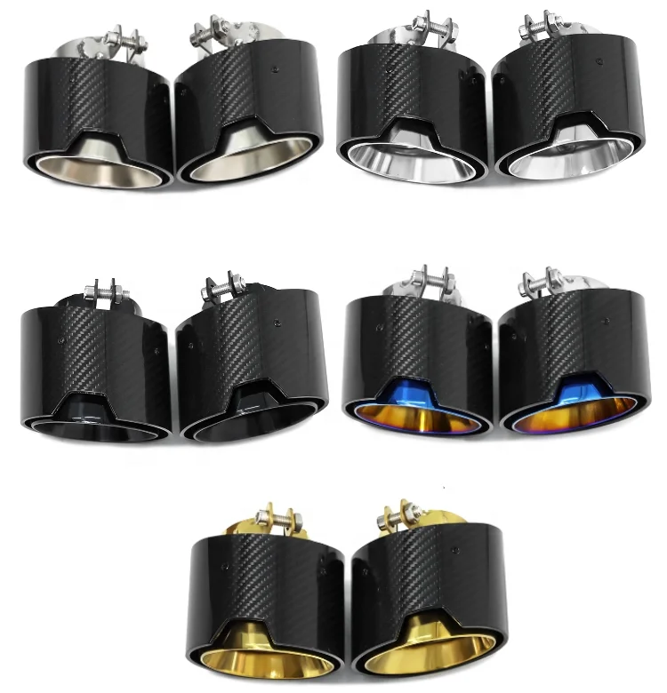 MP Style Carbon Fiber G22 G23 G26 4 Series Coupe Original Quad Exhaust Tips 425i 430i Replacement