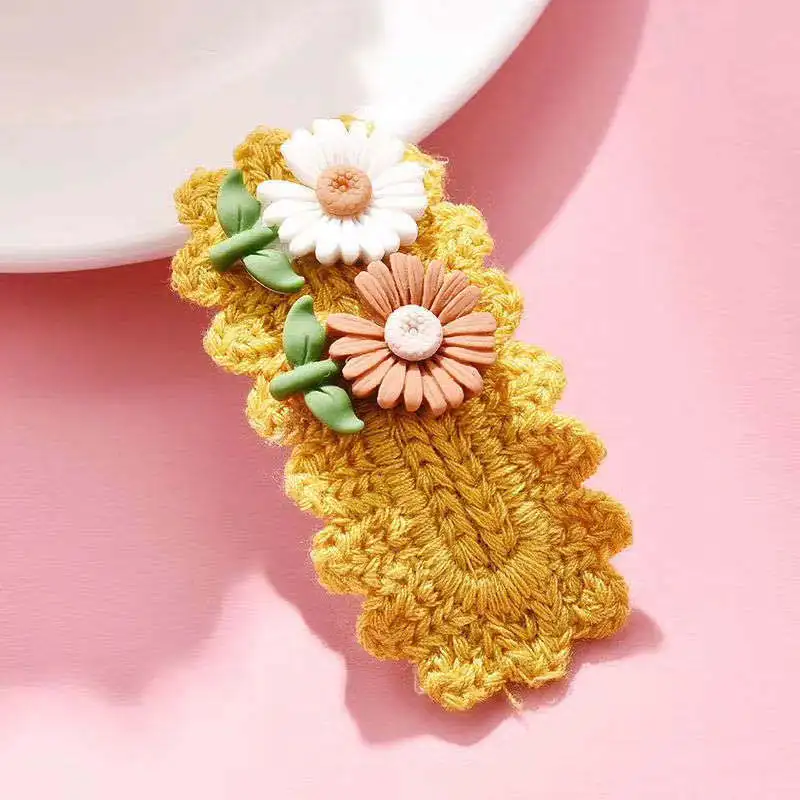 Crochet Daisy Hair Clips - Pink – Denim & Daisy